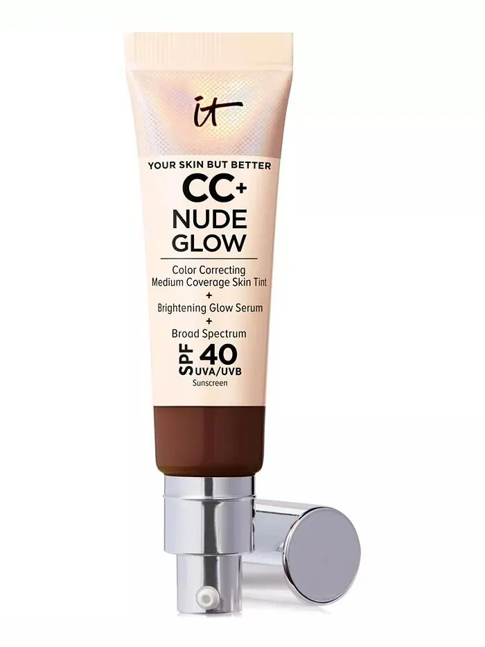 Легкая тональная основа CC+ Nude Glow + сыворотка для сияния SPF 40 It Cosmetics, цвет Deep Bronze — изображение 1 из 6