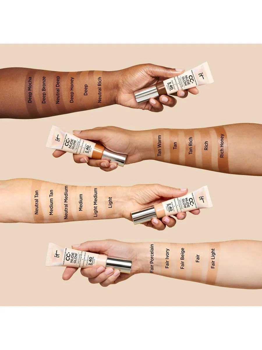 CC+ Nude Glow Lightweight Foundation + Glow Serum SPF 40 IT Cosmetics — изображение 4 из 6