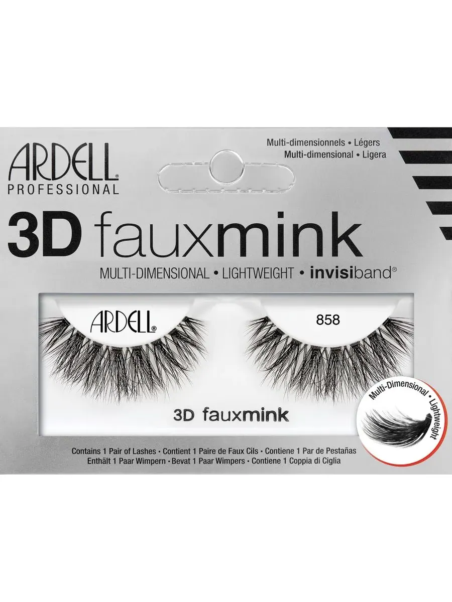Ardell 3D Накладные ресницы из искусственной норки #858 — мульти