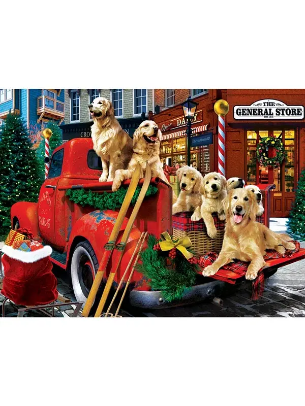 Шедевры счастливых праздников - охрана подарков пазл ez grip из 300 деталей Masterpieces Puzzles — изображение 2 из 3