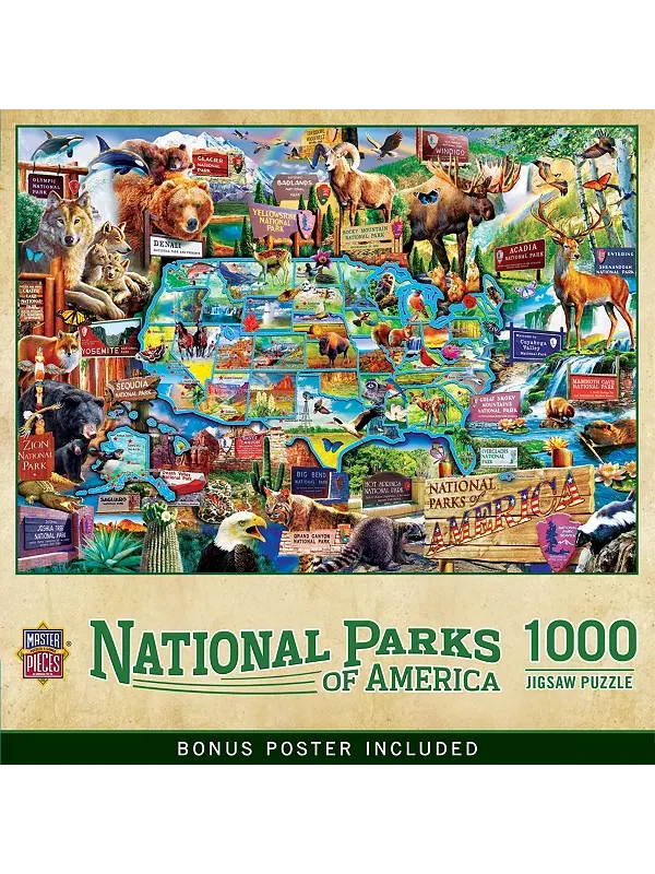 Шедевры национальных парков Америки пазл из 1000 деталей Masterpieces Puzzles — изображение 1 из 3
