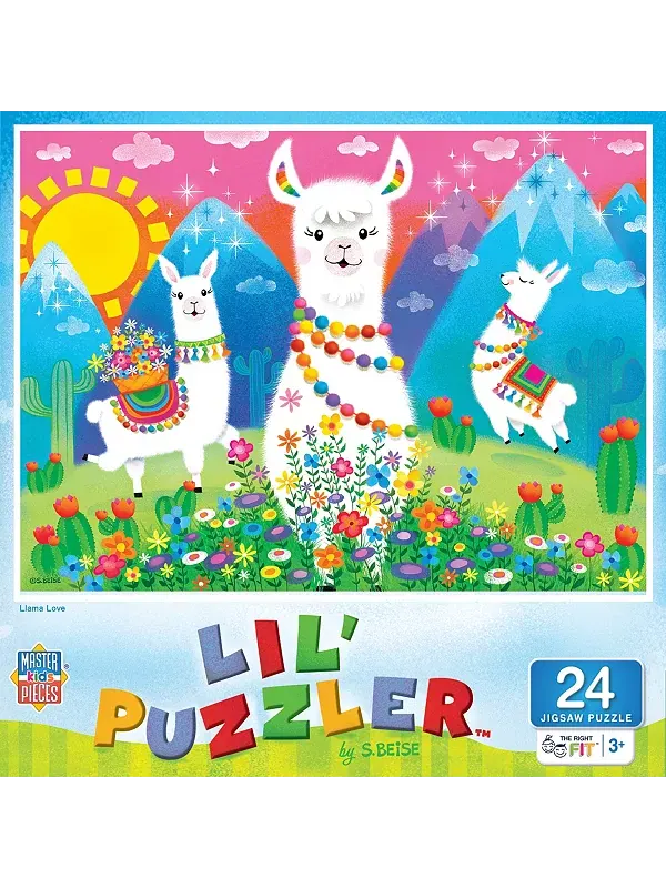 Маленький пазл - головоломка "Lama Love" из 24 частей Masterpieces Puzzles — мульти