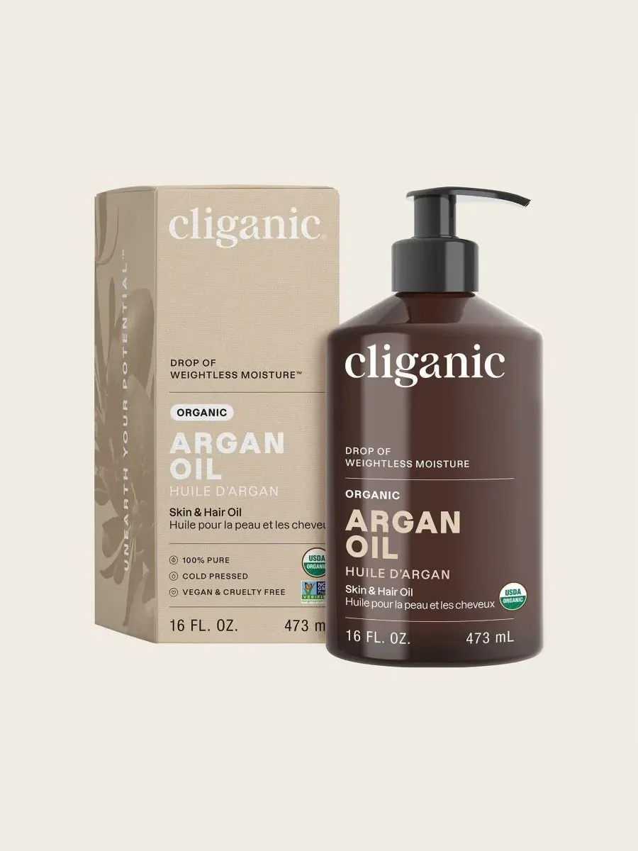 Органическое аргановое масло - 450 мл Cliganic — синий
