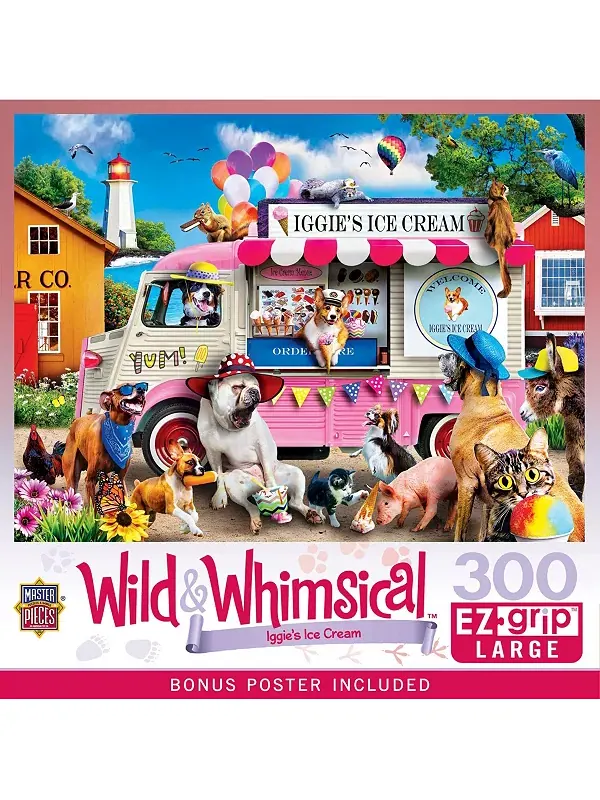 Шедевры дикие и причудливые - пазл с мороженым Игги из 300 деталей EZ Grip Masterpieces Puzzles — изображение 1 из 3