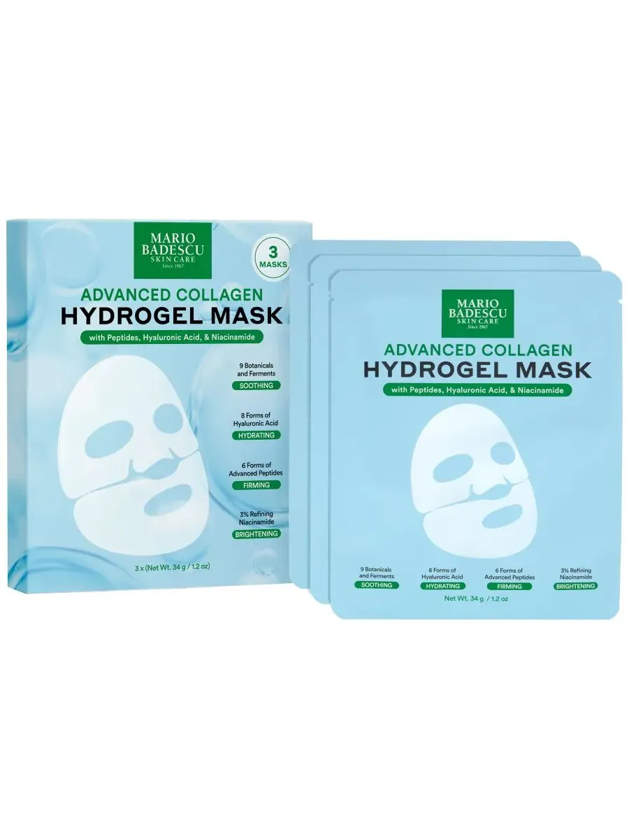 Mario Badescu Набор из 3 усовершенствованных коллагеновых масок для лица — изображение 1 из 8