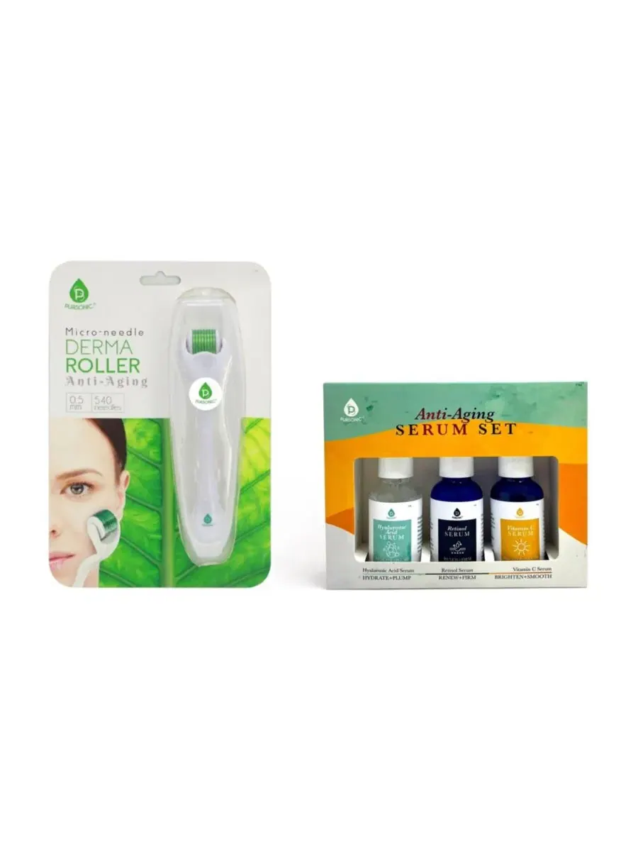 Набор для ухода за кожей с дерма-роллером 0,5 мм и сыворотками, модель Ultimate Renewal Kit PURSONIC — изображение 1 из 4