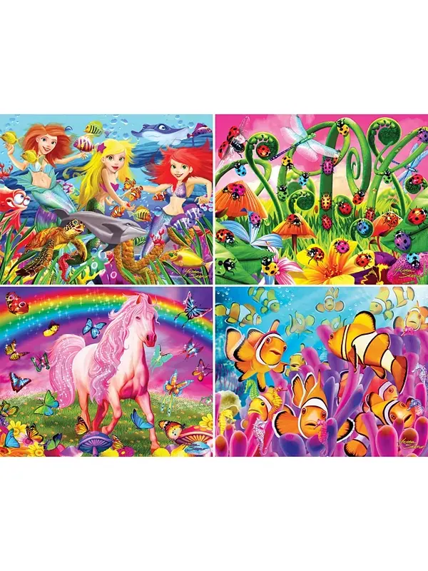 Набор детских пазлов Masterpieces - фиолетовое свечение, 4 шт., 100 деталей Masterpieces Puzzles — изображение 2 из 3