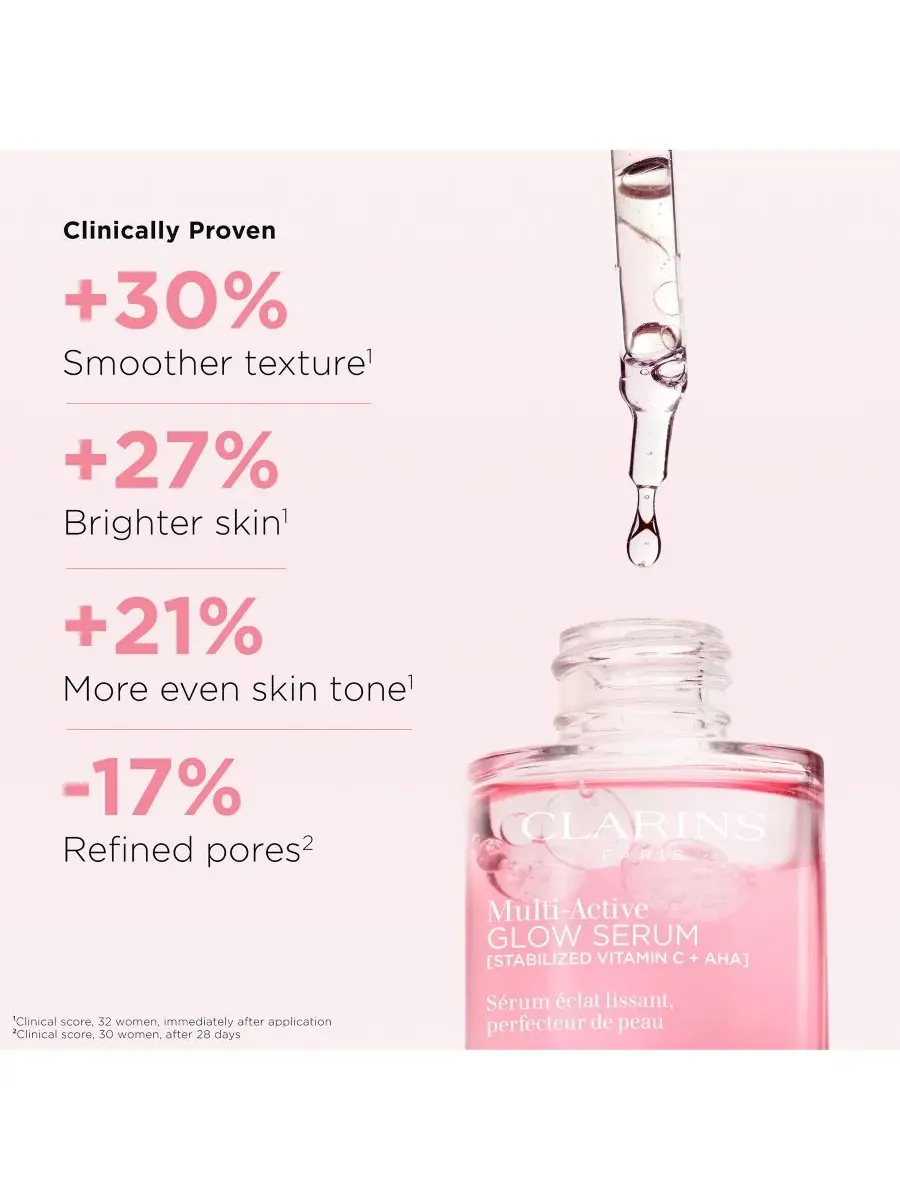 Сыворотка Clarins — Многофункциональная осветляющая для сияния кожи, 28 г — изображение 2 из 10