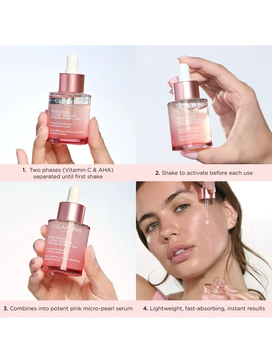Сыворотка Clarins — Многофункциональная осветляющая для сияния кожи, 28 г — изображение 6 из 10