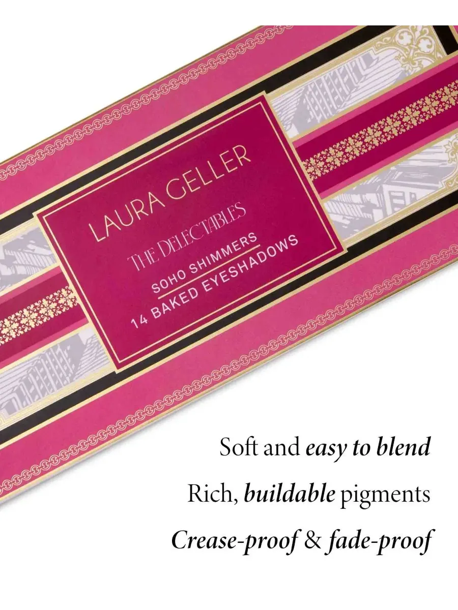 Laura Geller Beauty Набор из 14 запеченных теней для век The Delectables с разным финишем - Soho — изображение 3 из 3