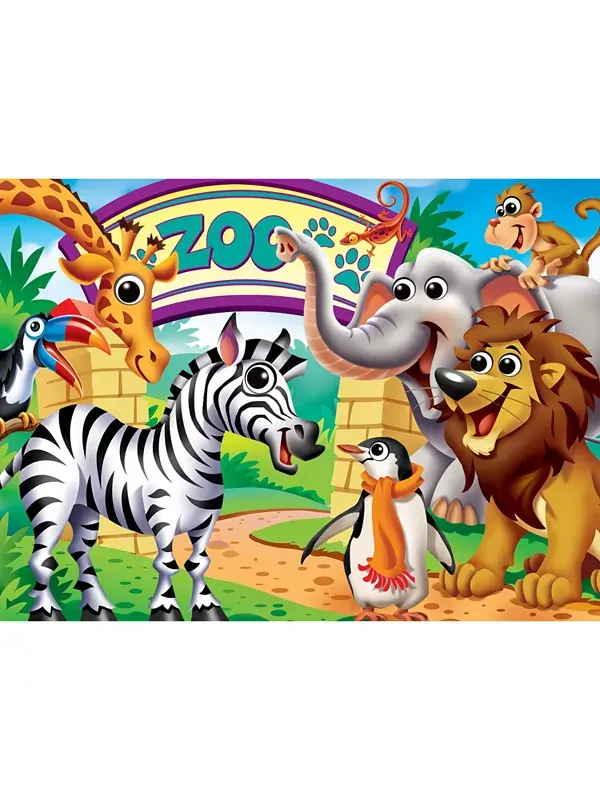 Пазл из 48 деталей с игрушечными глазками: животные зоопарка Masterpieces Puzzles — изображение 2 из 3