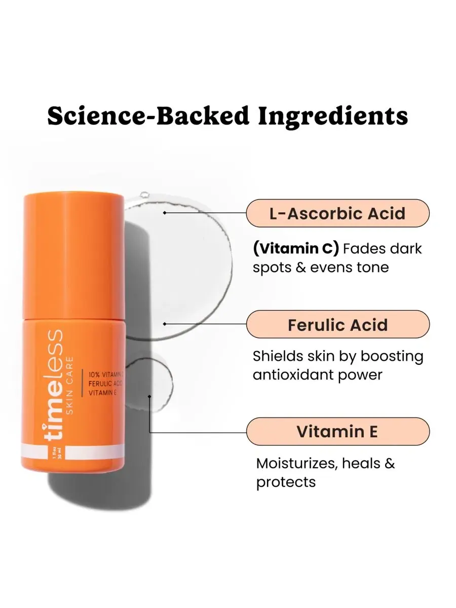 Сыворотка Timeless Skin Care — С % витамином C + E и феруловой кислотой — изображение 3 из 6
