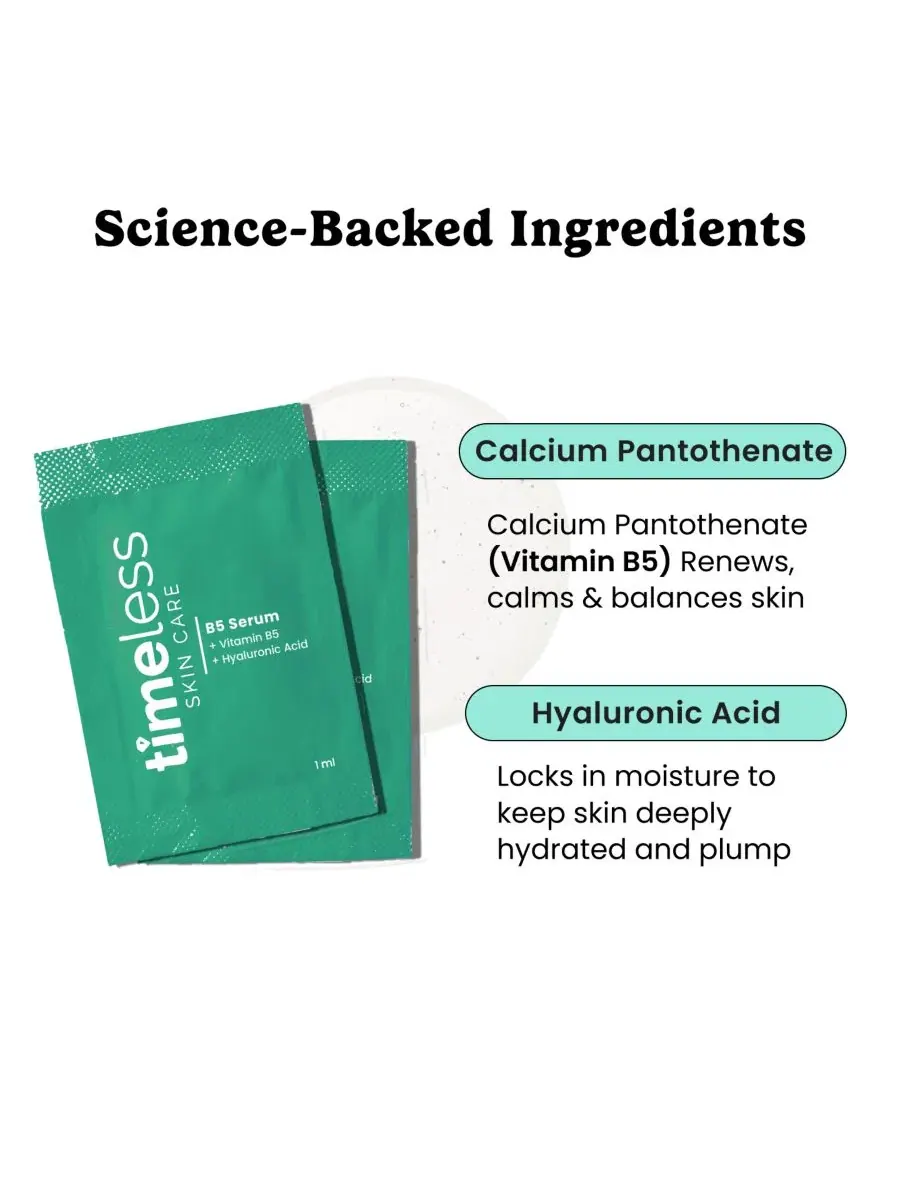 Сыворотка Timeless Skin Care — Для увлажнения с витамином B5 в одноразовых пакетиках — изображение 2 из 7