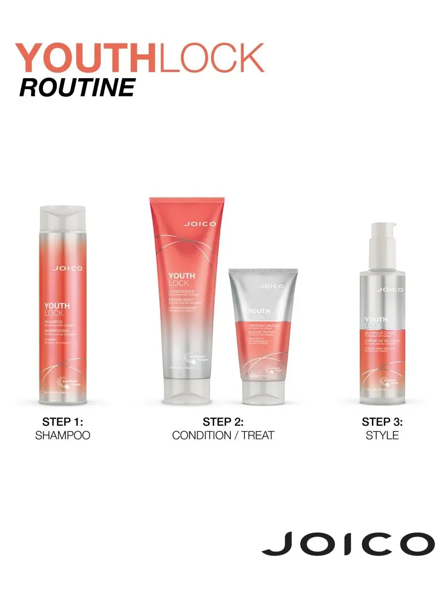 Joico Крем для укладки волос YouthLock Blowout Crème, 170 г — изображение 5 из 6