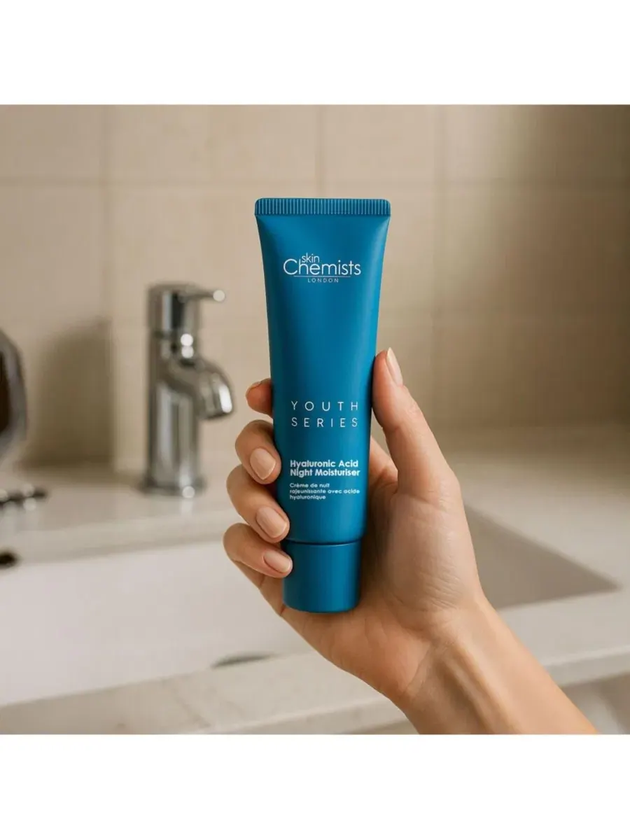 Крем для лица Skinchemists — Ночной увлажняющий с % гиалуроновой кислотой, , синий, 50 мл — изображение 3 из 5