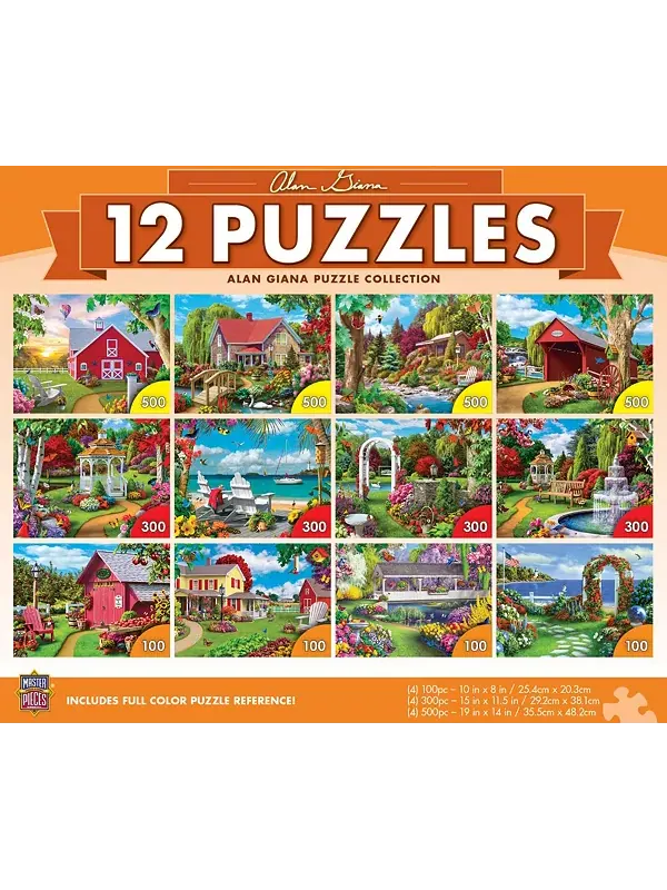 Коллекция пазлов Шедевры Алана Джаны - 12 штук для взрослых Masterpieces Puzzles — изображение 1 из 3