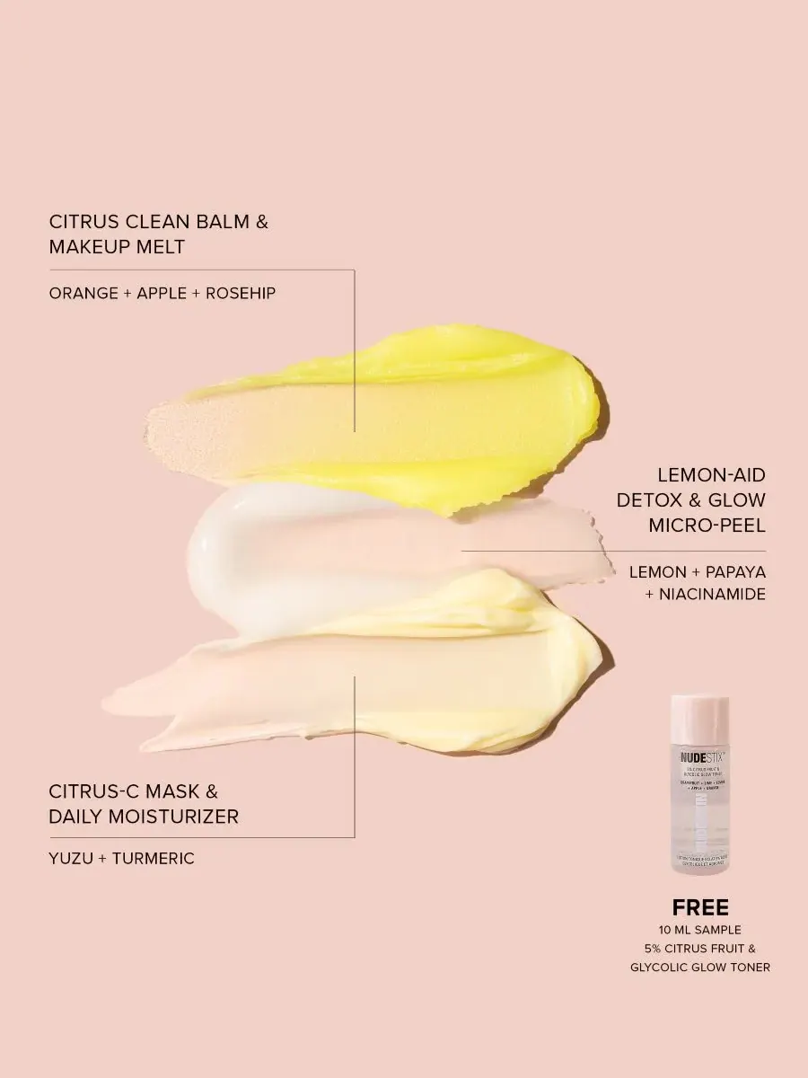 NUDESTIX Набор для обновления кожи Nudeskin Citrus Skin Renewal Set из 3 предметов — изображение 2 из 9