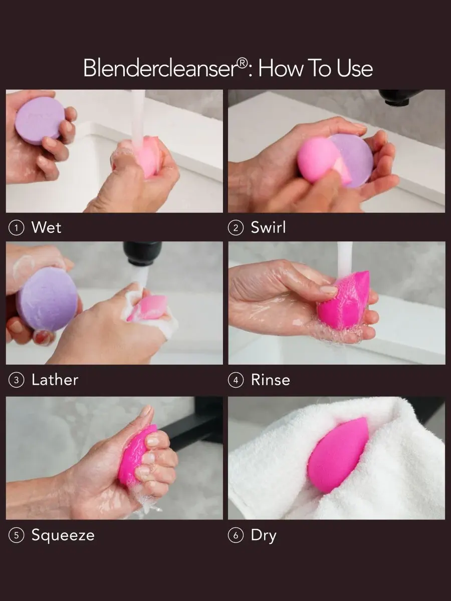 Твердое отшелушивающее мыло Blendercleanser Tool Scrub с лавандой, 28 г Beautyblender — изображение 4 из 6
