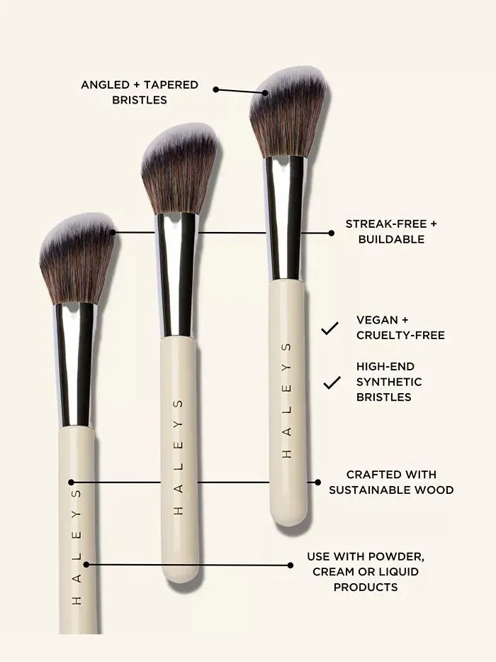 Блестящая кисть для контуринга Haleys Beauty — изображение 2 из 7