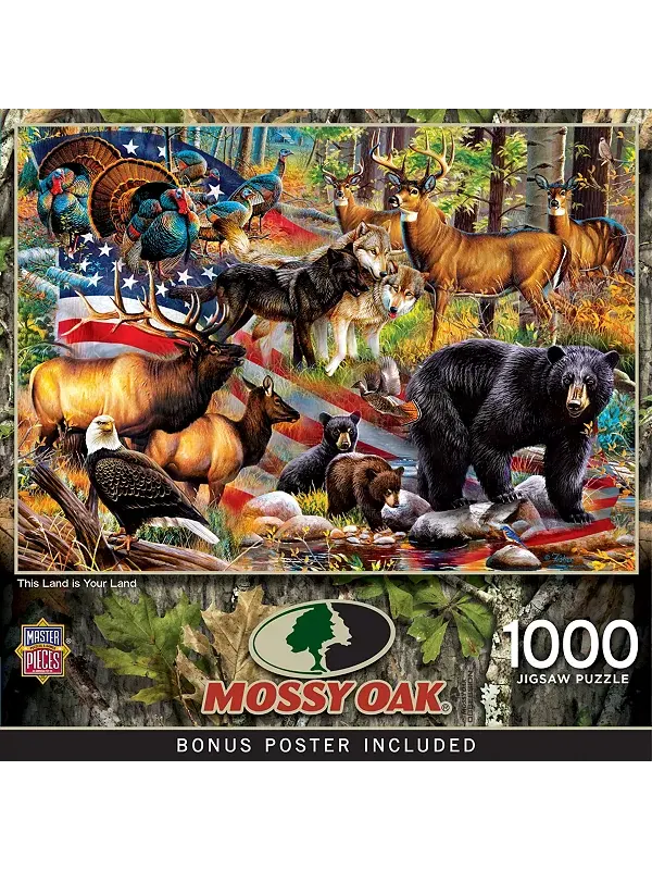 Шедевры мшистого дуба, эта земля — твоя земля, пазл из 1000 деталей Masterpieces Puzzles — изображение 1 из 3