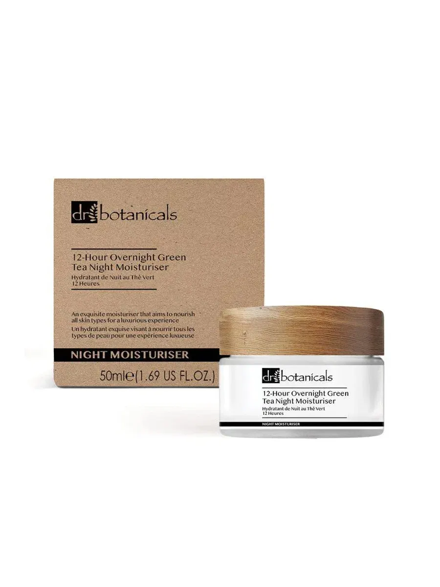 Ночной крем для лица с зеленым чаем, 50 мл Dr. Botanicals — белый