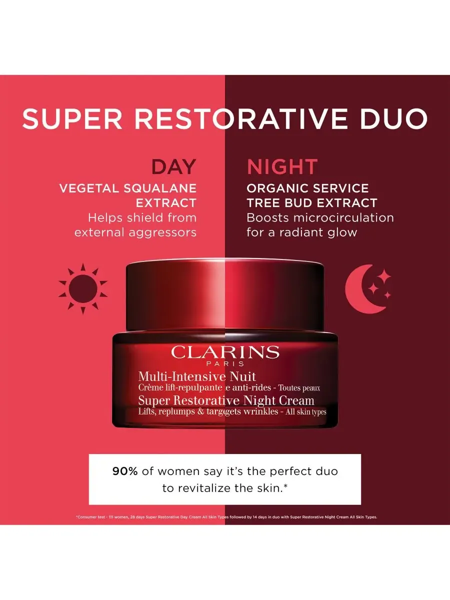 Clarins Стартовый набор из 3 предметов для супер-восстанавливающего антивозрастного ухода за кожей — изображение 8 из 10
