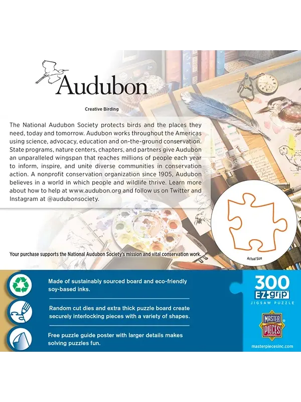 Шедевры Audubon Creative Birding, пазл из 300 деталей EZ Grip Masterpieces Puzzles — изображение 3 из 3