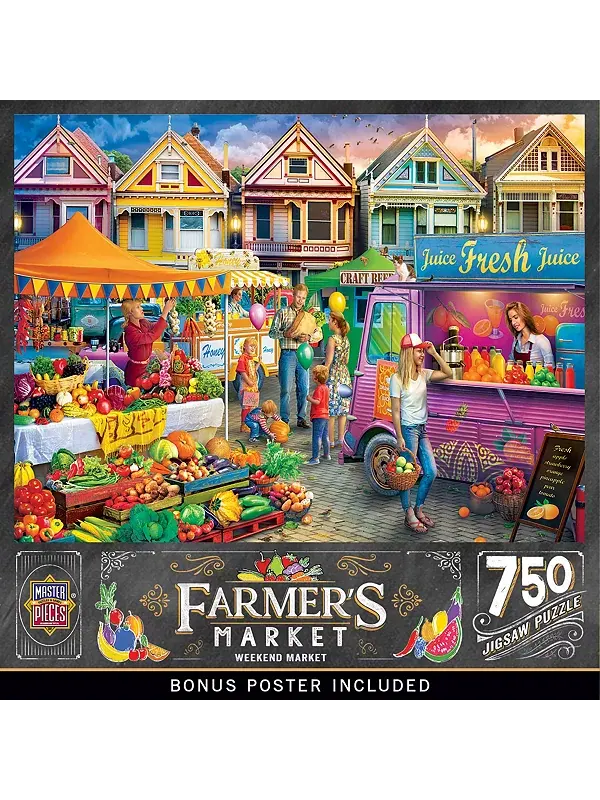 Фермерский рынок "Шедевры" - пазл выходного дня из 750 деталей Masterpieces Puzzles — мульти