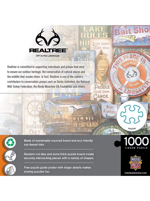 Шедевры Realtree - Пазл "В дом у озера" из 1000 деталей Masterpieces Puzzles — изображение 3 из 3