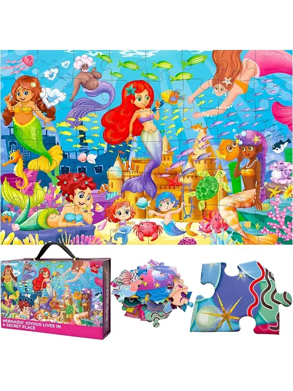 Гигантские напольные пазлы размером 2x3 фута для детей 4-6 лет Quokka, mermaidss