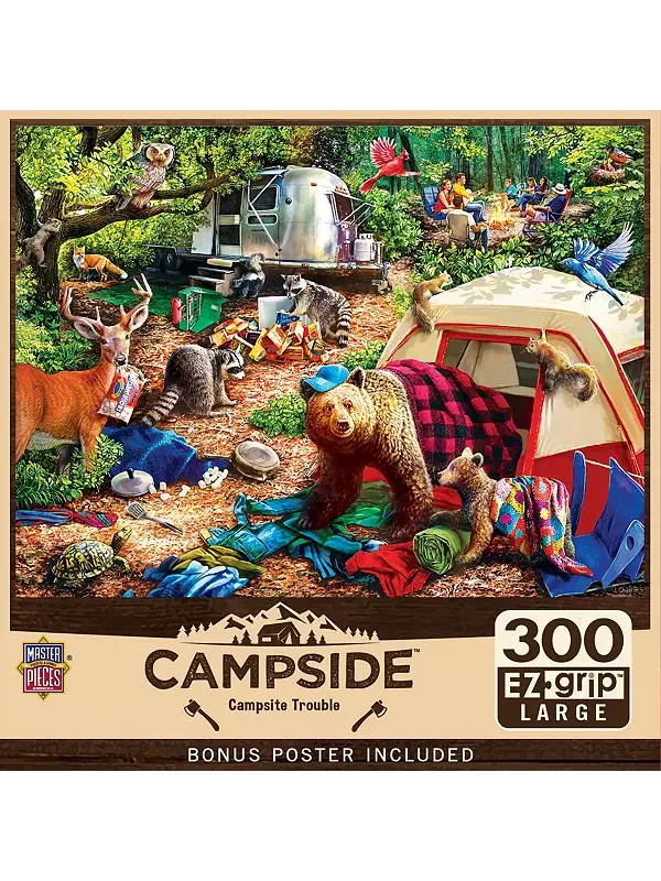 Шедевры кемпинга неприятности кемпинга пазл 300 деталей EZ Grip Masterpieces Puzzles — изображение 1 из 3