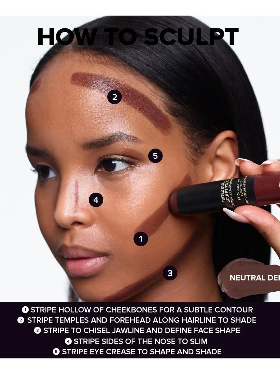 Тонированный стик для скульптурирования с эффектом размытия NUDESTIX, цвет nude neutral deep — изображение 3 из 10