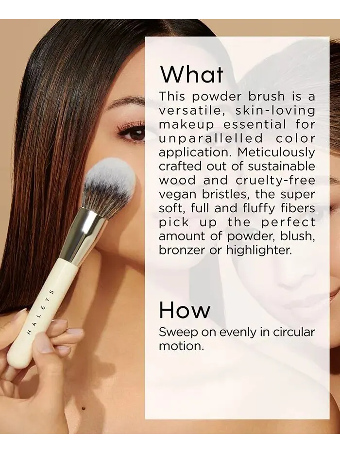 Блестящая кисть для пудры Haleys Beauty — изображение 2 из 7