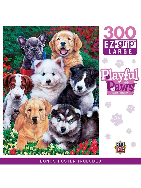 Шедевры игривых лапок - пушистые шарики, 300 деталей пазла EZ Grip Masterpieces Puzzles — изображение 1 из 3