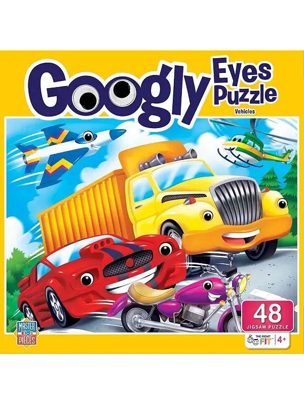 Пазл «Игрушки-глаза» из 48 деталей с транспортными средствами Masterpieces Puzzles — изображение 1 из 3