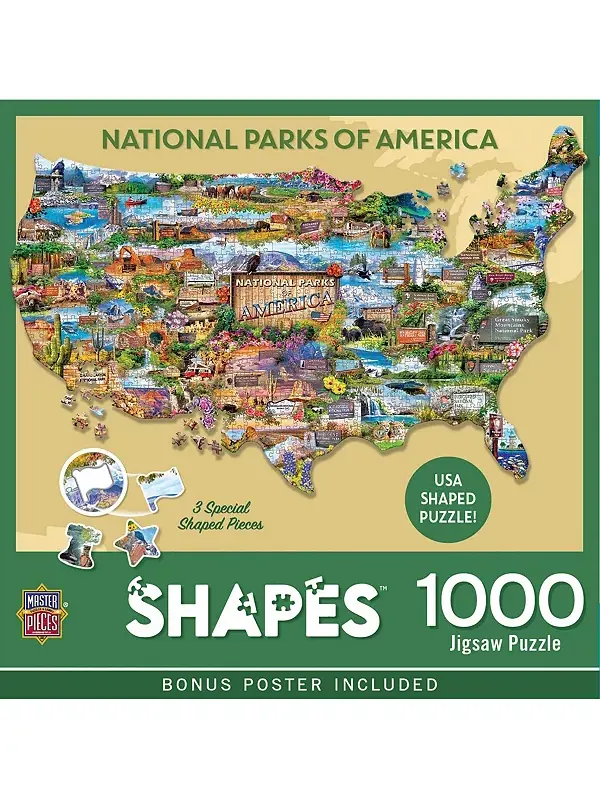 Пазл из 1000 деталей «Национальные парки Америки» Masterpieces Puzzles — изображение 1 из 3