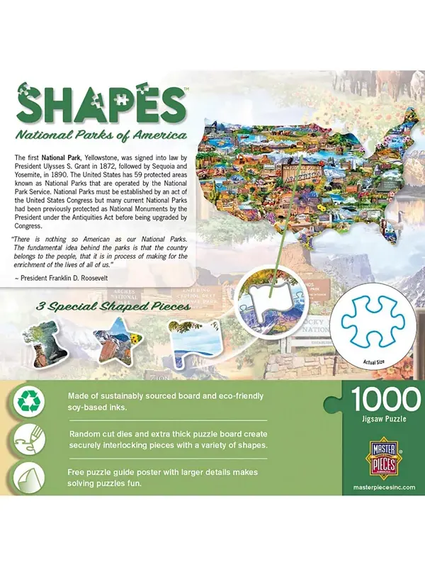 Пазл из 1000 деталей «Национальные парки Америки» Masterpieces Puzzles — изображение 3 из 3