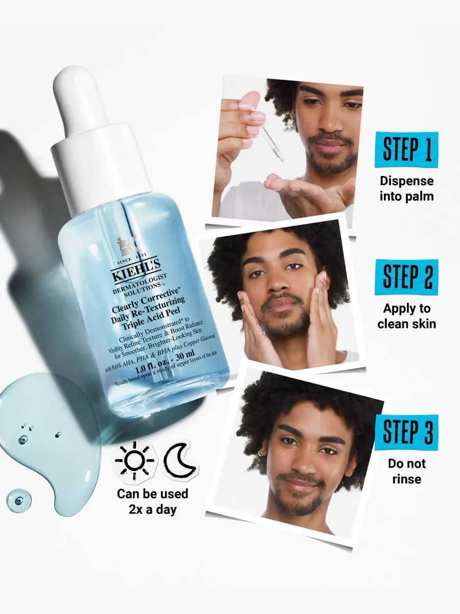 Флюид Kiehl's — Since 1851 Clearly Corrective Daily Retexturizing Triple Acid Peel — изображение 5 из 8
