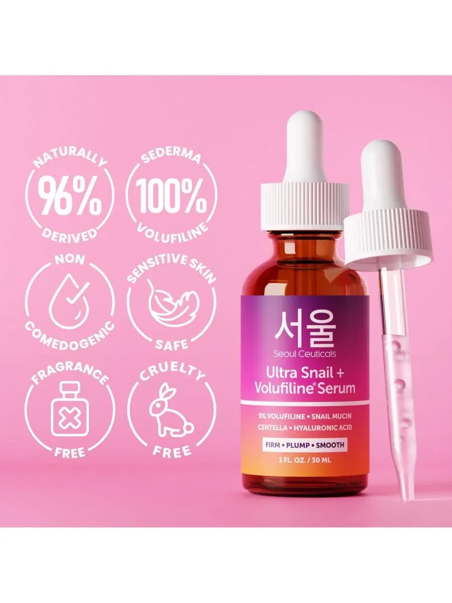 Сыворотка Seoul Ceuticals — Корейская для ухода за кожей Volufiline с экстрактом муцина улитки — изображение 5 из 8