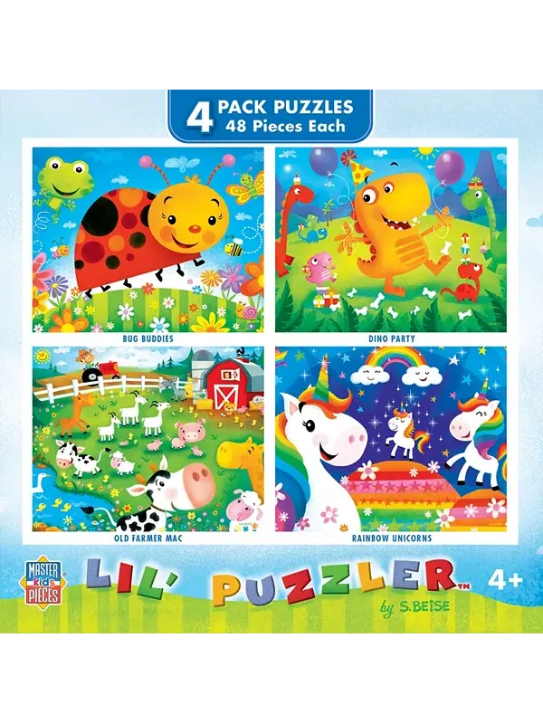 Пазлы Masterpieces Lil Puzzler из 4 частей (48 штук) для детей Masterpieces Puzzles — изображение 1 из 3