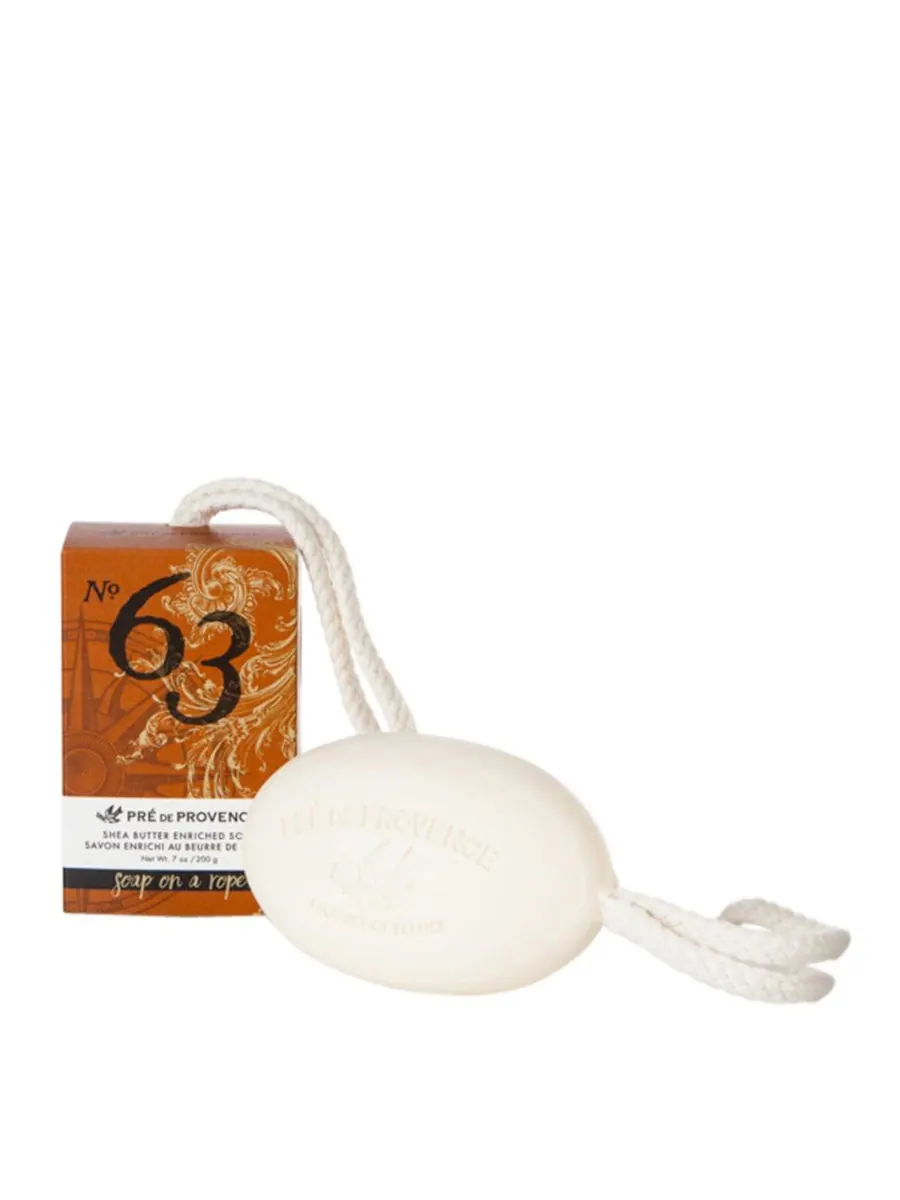Мужское мыло Pre de Provence, размер 63, Soap on a Rope, 200 грамм European Soaps — белый