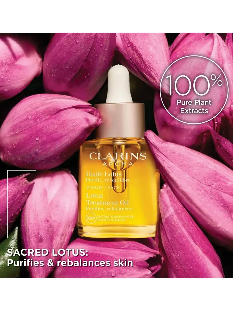Масло для лица Clarins — Увлажняющее Lotus, , None, 28 г — изображение 3 из 5
