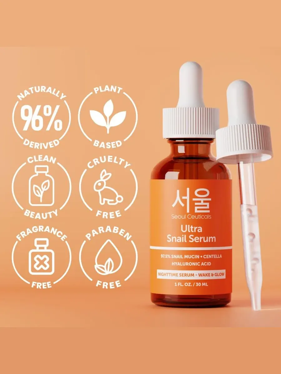 Сыворотка Seoul Ceuticals — Корейская с муцином улитки для ухода за кожей. K Beauty Skincare — изображение 6 из 9