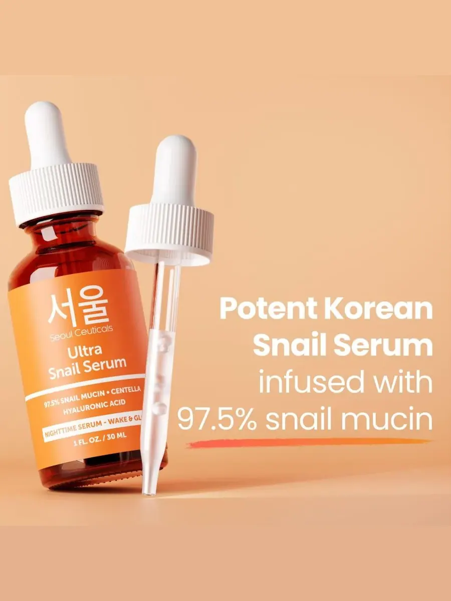 Сыворотка Seoul Ceuticals — Корейская с муцином улитки для ухода за кожей. K Beauty Skincare — изображение 7 из 9