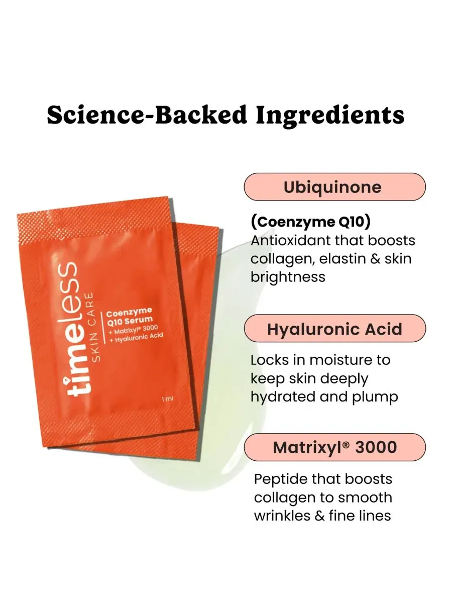 Сыворотка Timeless Skin Care — С коэнзимом Q10 и пептидами в одноразовых пакетиках — изображение 2 из 6