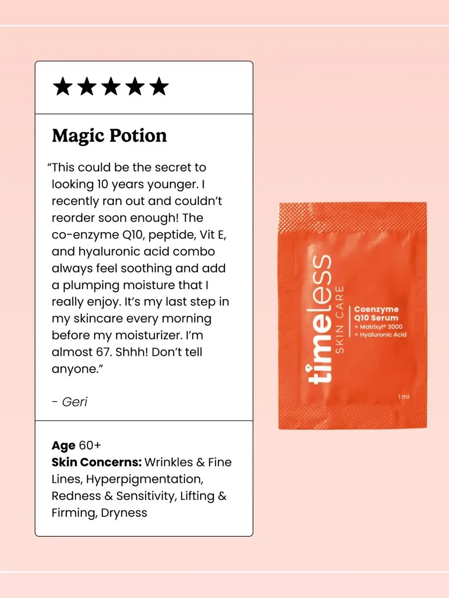 Сыворотка Timeless Skin Care — С коэнзимом Q10 и пептидами в одноразовых пакетиках — изображение 5 из 6