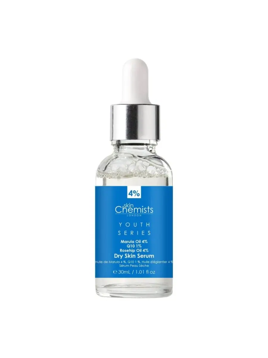 Сыворотка Skinchemists — Антивозрастная для сухой кожи. Масло марулы %, Q10 %, масло шиповника %