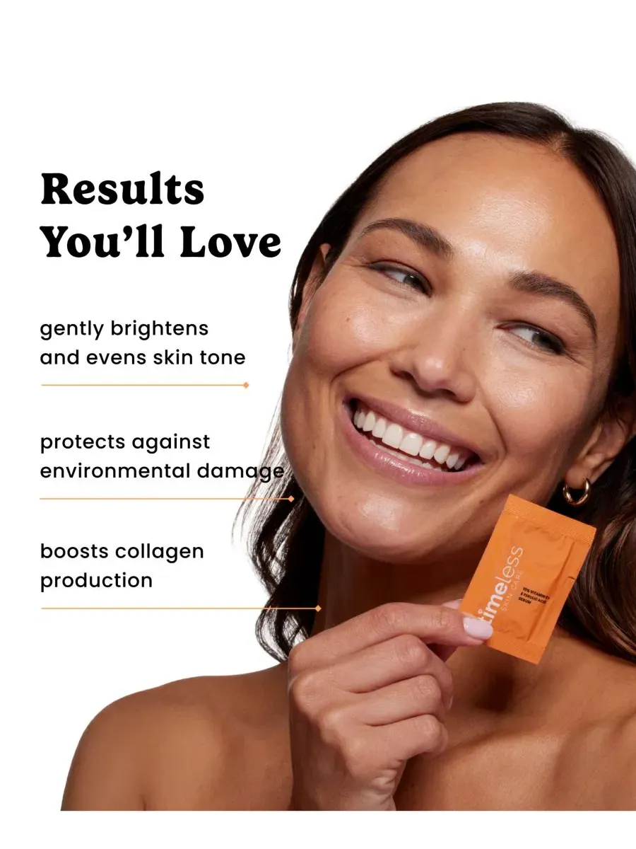 Сыворотка Timeless Skin Care — С % витамином С + Е и феруловой кислотой в одноразовых пакетиках — изображение 5 из 6