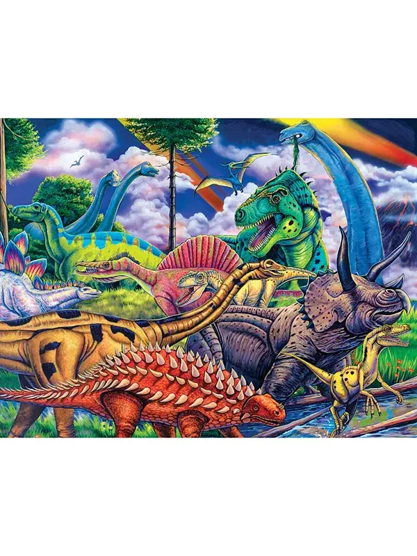 Шедевры мира животных: друзья-динозавры, пазл из 100 деталей Masterpieces Puzzles — изображение 2 из 3