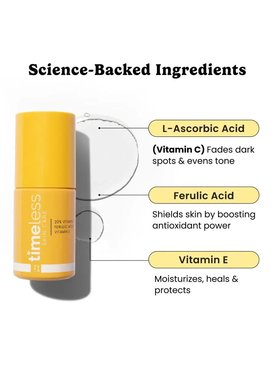 Сыворотка Timeless Skin Care — С % витамином C + E и феруловой кислотой — изображение 2 из 7